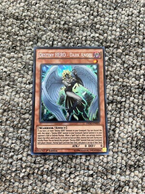 YU-GI-OH Card DESO-EN005 Destiny HERO - Dark Angel Secret Rare 1st edition-image