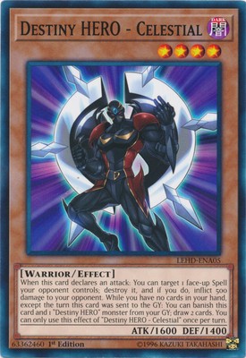 1x (LP) Destiny HERO - Celestial - LEHD-ENA05 - Common - 1st Edition  YuGiOh-image