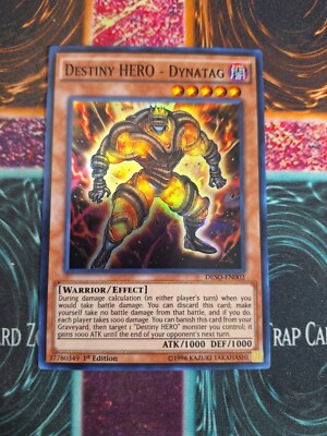 Yu-Gi-Oh! Destiny HERO - Dynatag DESO-EN002 Super Rare 1st Edition Near Mint-image
