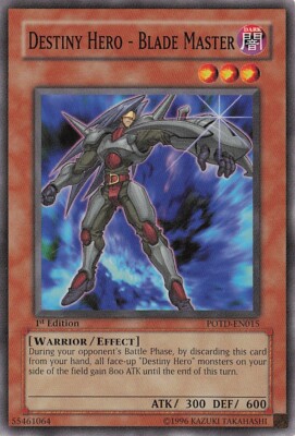 Yu-Gi-Oh! Destiny HERO - Blade Master POTD-EN015 Common 1st Edition NM-image