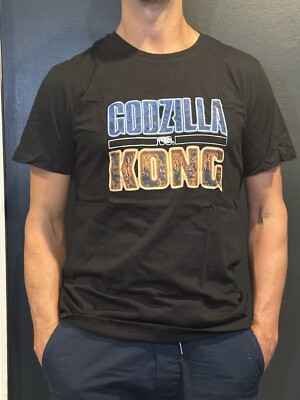 Godzilla VS Kong Tshirt Crew Neck Medium Black Dominic Art Team-image