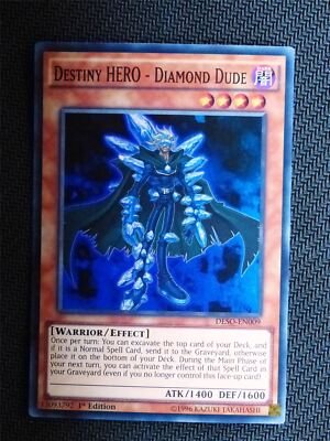 Destiny Hero Diamond Dude - DESO - Super Rare - Yugioh Card # 1G53-image