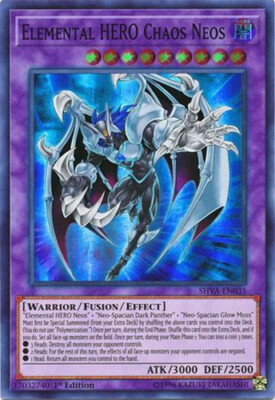 Yu-Gi-Oh Card - SHVA-EN035 - ELEMENTAL HERO CHAOS NEOS (super rare holo) NM/Mint-image