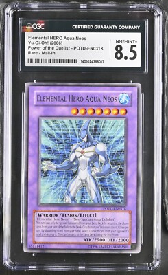 CGC 8.5 Yu-Gi-Oh! Elemental HERO Aqua Neos POTD-EN031K Redemption (STOCK PHOTO)-image