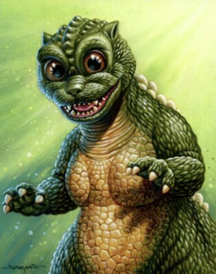 2022 SDCC Mondo Shop Baby Godzilla Poster Jason Edmiston *Confirmed Order*-image