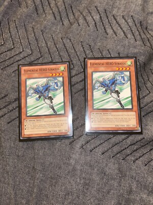 2x Elemental HERO Stratos RYMP-EN008 Ra Yellow Mega Pack Unlimited-image