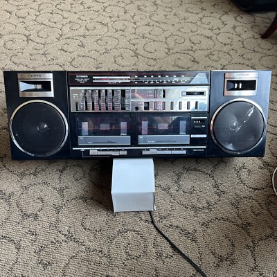 FISHER PH463 High Fidelity Boombox Radio Dual Cassette Vintage- Parts Or Repair-image