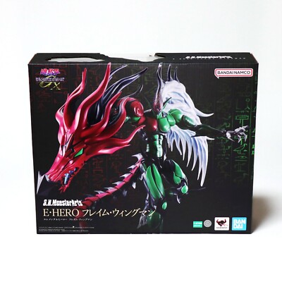 Elemental HERO Flame Wingman 7.5in Anime Action Figure S.H.MonsterArts Bandai-image