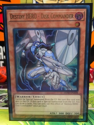Yu-Gi-Oh! Destiny Hero Disk Commander Secret Rare LCGX-EN133 1st Edition-image
