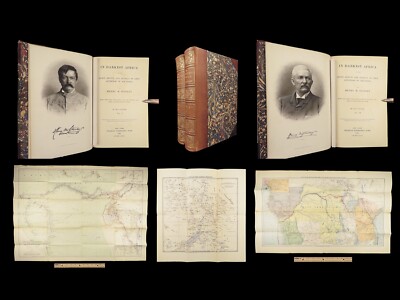 1890 Livingstone 1ed In Darkest Africa Henry Stanley Emin Pasha Expedition MAPS-image