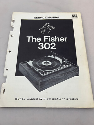 Fisher 302 Original Service Manual Free Shipping-image