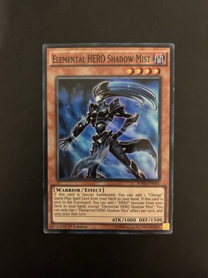 Yu-Gi-Oh! SDHS-EN001 Elemental HERO Shadow Mist (1st Ed) Super Rare, LIGHT PLAY-image
