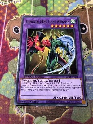 2020 Yu-Gi-Oh! Speed Duel Elemental Hero Flame Wingman Common SGX1-ENA21-image
