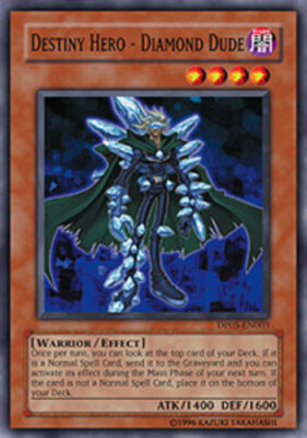 1x Destiny Hero - Diamond Dude - DP05-EN003 - Common - 1st Edition Lightly Playe-image