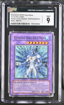 CGC 9 Yugioh Elemental HERO Aqua Neos POTD-EN031K Redemption (STOCK PHOTO)-image
