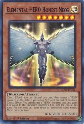 Yugioh - Elemental HERO Honest Neos Blue 1st Ultra Rare - Free Holographic Card-image