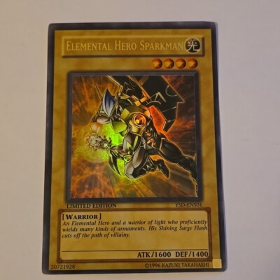 YuGiOh YSD-ENS01 Elemental Hero Sparkman Ultra Rare Limited Edition-image