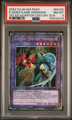 2024 YU-GI-OH! RA03-QUARTER CENTURY BONANZA ELEMENTAL HERO FLAME WINGMAN PSA 8-image