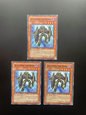 Yugioh Destiny Hero - Fear Monger POTD-EN016 Unlimited Edition Damaged X3-image