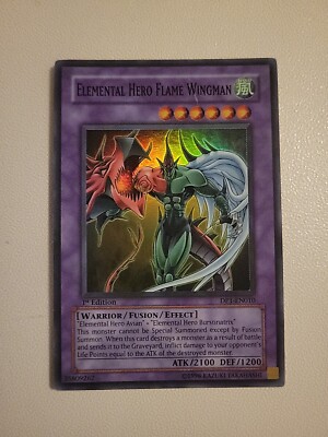 Elemental Hero Flame Wingman DP1-EN010 Super Rare 1st Edition LP-image