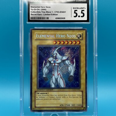 Yu-Gi-Oh! Elemental Hero Neos 2006 Collector's Tins CT03-EN001 Limited CGC 5.5-image