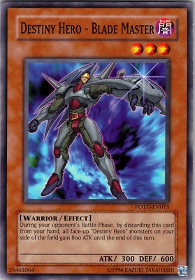 Yu-Gi-Oh TCG Destiny Hero - Blade Master POTD-EN015 Unlimited Common Card NM-image