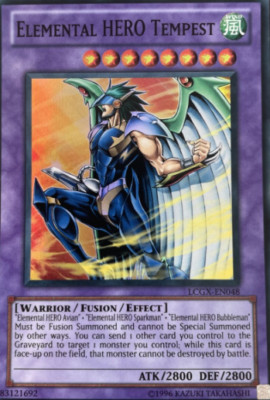 Yu-Gi-Oh! Elemental HERO Tempest LCGX-EN048 Super Rare Unl Ed NM-image