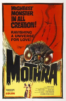 72934 MOTHRA Movie RARE King Kong Godzilla Wall Decor Print Poster-image