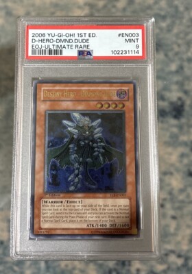 2006 YUGIOH EOJ-EN003 DESTINY HERO - DIAMOND DUDE ULTIMATE RARE PSA 9 MINT-image