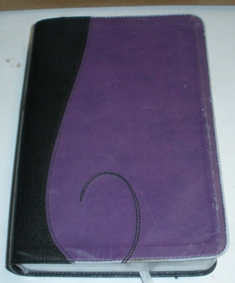 Holy Bible King James Version Giant Print Red Letter 1976 Nelson Purple Leather-image