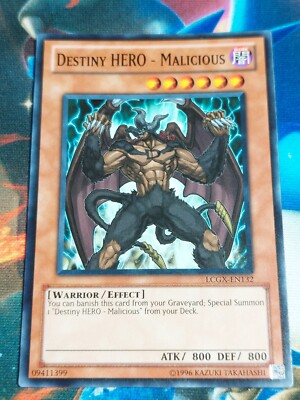 Destiny Hero - Malcious LCGX-EN132 (Unlimited) Common Yugioh Card Moderate Play-image