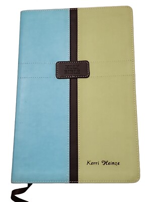 Life Application Study Bible NIV Zondervan Blue Green Brown Leather Look Duotone-image