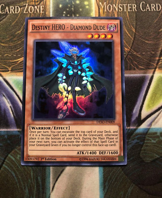 *** DESTINY HERO - DIAMOND DUDE *** 1ST EDITION SUPER RARE DESO-EN009 YUGIOH!-image