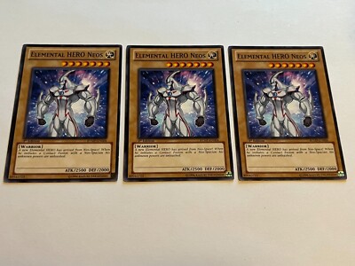 3X Elemental HERO Neos RYMP-EN004 3 x3 Yugioh Yu Gi Oh! Playset 1st Edition-image
