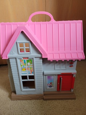 Fisher Price Little People Big Helpers Home 2017 Pink Play House Mattel Sound-image