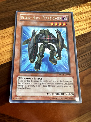 Destiny Hero - Fear Monger DP05-EN009 Unlimited Edition Rare LP + BONUS-image