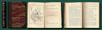 1878 SIX MONTHS IN ASCENSION by Gill/Astronomy/Solar System/Leather/Map/VG+-image