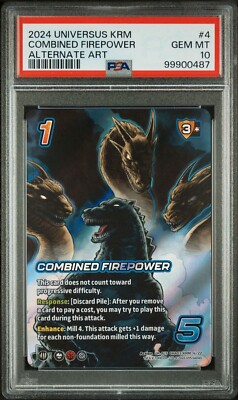 PSA 10 2024 UniVersus Godzilla Combined Firepower Alt Art Foil CHAO3-KRM-image