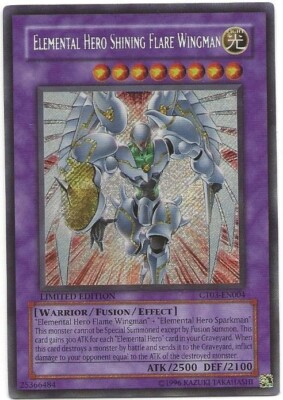 Yu-Gi-Oh! Elemental Hero Shining Flare Wingman CT03-EN004 Limited Secret Rare-image