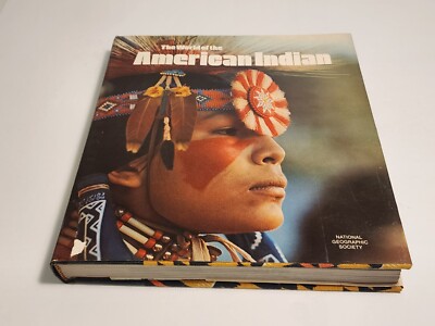 The World Of The American Indian Leather Fabric Bound HC w Map 1974-image