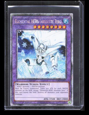 Yugioh Elemental HERO Absolute Zero RA03-EN231 1st Ed Platinum Secret Rare NM-image