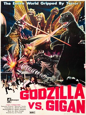 12687.Decor Poster.Home wall.Room interior art design.Godzilla retro movie-image