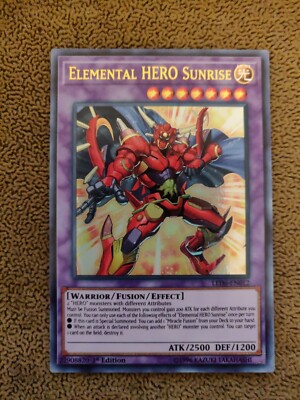 Elemental HERO Sunrise LED6-EN012 1st Edition Ultra Rare m/nm-image
