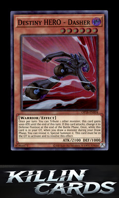 Destiny HERO - Dasher OP18-EN004 Super Rare OTS Tournament Pack 18 YuGiOh Card L-image