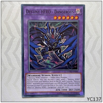 Destiny HERO - Dangerous - COTD-EN096 - Common Yugioh Card (YC137)-image