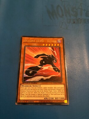 YUGIOH Secret Rare Destiny Hero - Dasher SGX1-ENB05 1st Edition-image