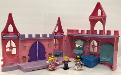 Fisher Price Little People Dance & Twirl Palace 2008  Pink Castle Sound Vintage-image