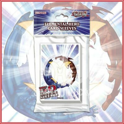 ELEMENTAL HERO TOURNAMENT SLEEVES 50 Cards KONAMI OFFICIAL YUGIOH -image