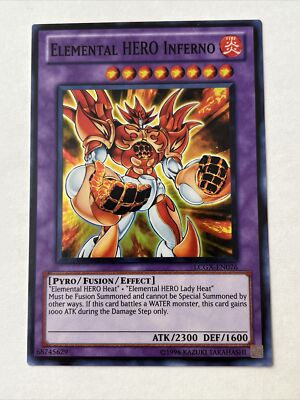 Yugioh Elemental HERO Inferno LCGX-EN076 Super Rare NM-image