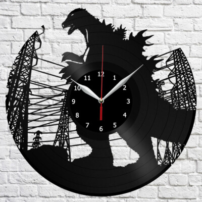 Godzilla Vinyl Record Wall Clock Home Fan Art Decor 12